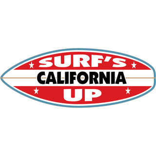 California Surfs Up Surfboard Sticker