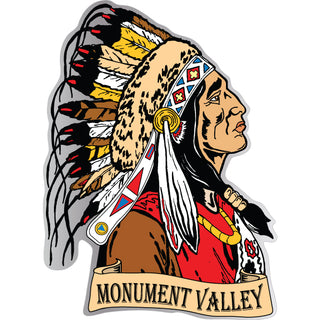 OK3 Monument Valley Arizona Utah Indian Head Sticker