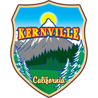 OK4 Kernville  CA Mountain Peak Tall Shield (00371) Sticker