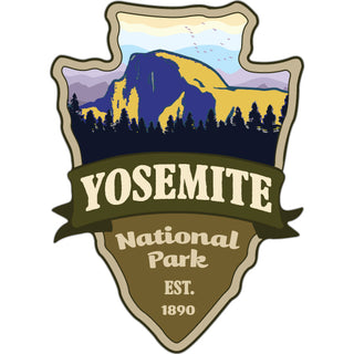 Yosemite National Park   Arrowhead Mountain Scene Sticker