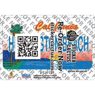 Huntington Beach License Plate Sticker