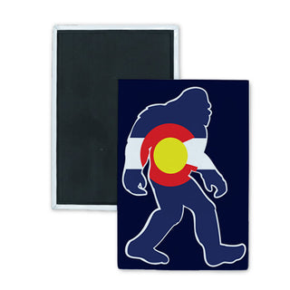 Colorado Flag Sasquatch Rectangle Badge Magnet