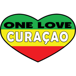 Curacao One Love Heart Sticker