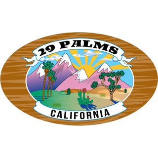 Palms California   Mountain Cactus Scene Sticker