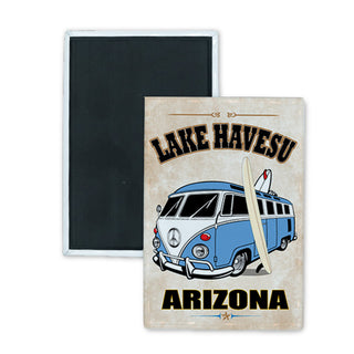 Lake Havasu  AZ Bus Corner View Rectangle Badge Magnet