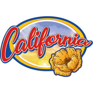 California   Golden State Poppy Sticker