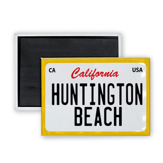 Huntington Beach  California License Plate Rectangle Badge Magnet