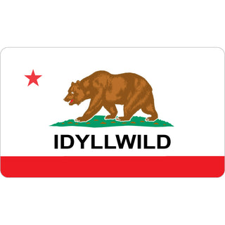 OK4 Idyllwild on California Flag mini Sticker