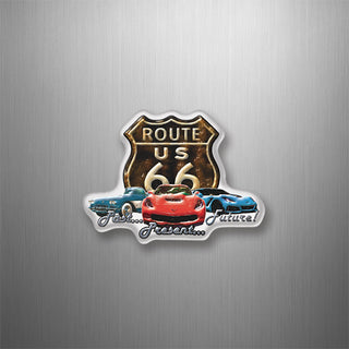 Route 66 Past Present Future 3D Magnet