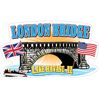London Bridge   London Bridge lake boat sunset Sticker