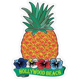 OK4 Hollywood Beach FL Pineapple Vertical Sticker