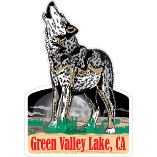 GREEN VALLEY LAKE WOLF MOON Sticker