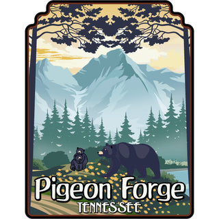 Pigeon Forge  Tennessee   Trail Mountain Bears Sticker