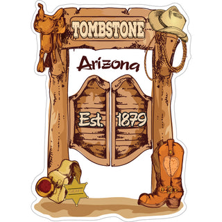 Tombstone Saloon Doors Sticker