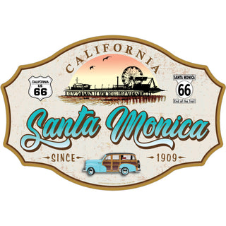 OK4 SANTA MONICA PIER WOODY vintage shape Sticker