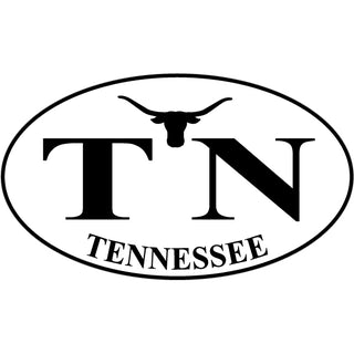 Tennessee Steer Head Euro Sticker