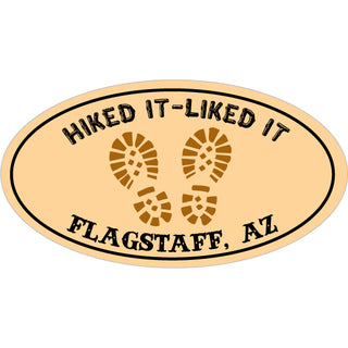 Flagstaff  AZ Hiked it Liked it Bootprint Sticker