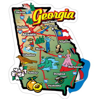 Georgia   Georgia State Map Sticker