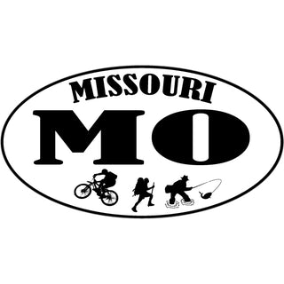 OK4 Missouri  MO Biker Hiker Fisher Euro (00285) Sticker