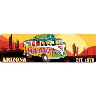 Cave Creek  Arizona Hippie Van Bus Sticker