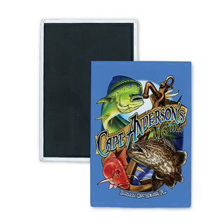 CAP ANDERSON FISH Rectangle Badge Magnet