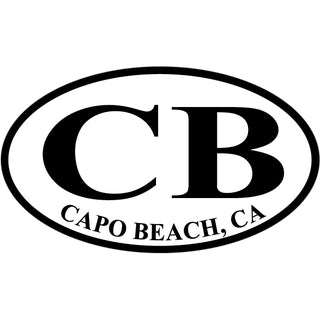 Capistrano Beach CA CB Euro Oval Sticker