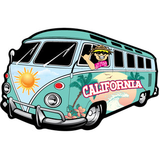 California   Beach Camper Sticker
