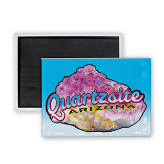 Quartzsite  Arizona   Gem Rock Rectangle Badge Magnet