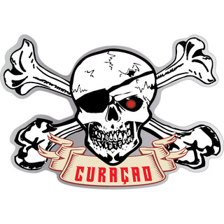 Curacao Skull and Crossbones Sticker