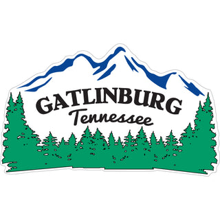 Gatlinburg  TN   Gatlinburg White and Green Mountains Sticker
