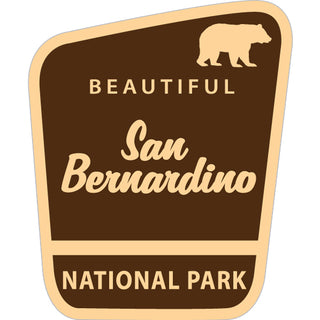 San Bernardino Brown Angled Park Sign Sticker