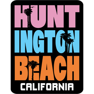 Huntington Beach  CA Pastel Letters Sticker