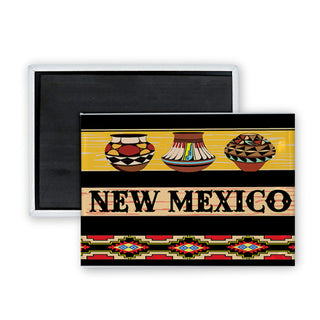 New Mexico   Southwest Pottery Rectangle Rectangle Badge Magnet