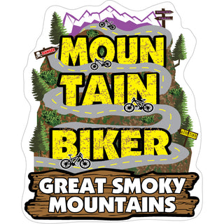 Great Smoky Mountains   Biker Road Sticker