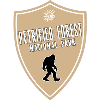 Petrified Forest National Park   bigfoot vertical shield Sticker