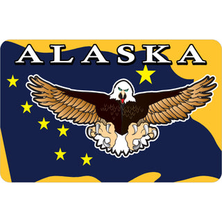 Alaska Eagle Flag Sticker
