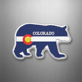 Colorado   State Flag Bear 3D Magnet