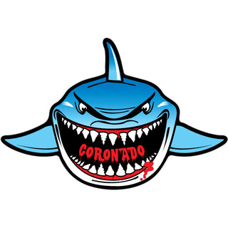 OK4 Coronado  CA Shark Front View (00093) Sticker