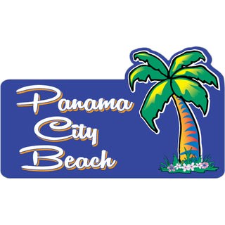 OK4 Panama City Beach Purple Rectangle Palm (28702) Sticker