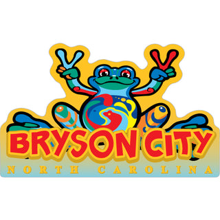 Bryson City  NC Peace Frog Sticker
