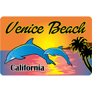 Venice Beach  California   Venice Beach  CA Dolphin Sunset Sticker