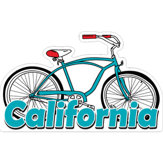 California Blue Beach Cruiser Sticker