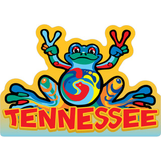 Tennessee Peace Frog Sticker