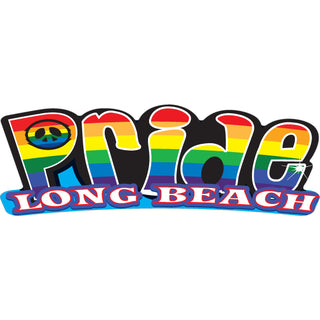OK4 Long Beach Pride Rainbow Peace Sticker