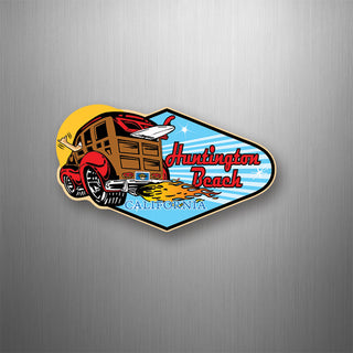 Huntington Beach Rounded Diamond Woody Flexible Magnet