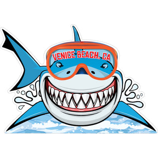 Venice Beach  CA   Shark Wearing Goggles Sticker