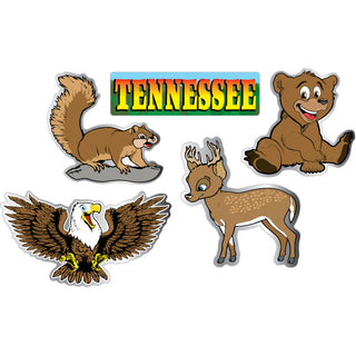 Tennessee 5Up Kids Cartoon Forest Animals Sticker