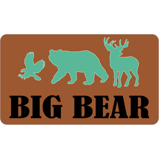 Big Bear Green Animal Silhouettes Sticker