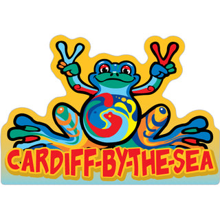 Cardiff by the Sea Peace Frog Sticker