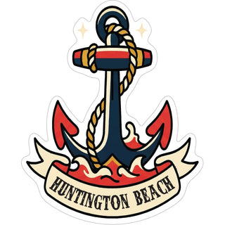 HUNTINGTON BEACH ANCHOR TATTOO Sticker